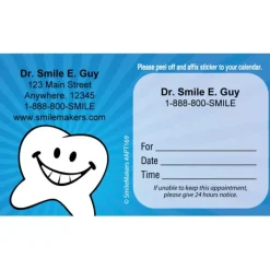 Appointment Cards<SmileMakers Custom Happy Tooth Appointment Cards - Appointment Cards from