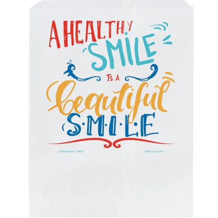 Take Home Bags | Take Home Bags<SmileMakers Custom Healthy Smile Paper Bags - Take Home Bags from