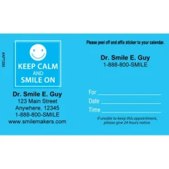 Appointment Cards<SmileMakers Custom Keep Calm and Smile Appointment Card - Appointment Cards from