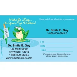 Appointment Cards<SmileMakers Custom Leap to Eye Doctor Sticker Appointment Cards - Appointment Cards from