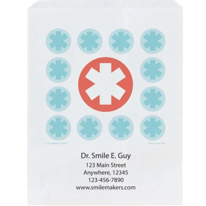 Take Home Bags | Take Home Bags<SmileMakers Custom Medical Star Paper Bags - Take Home Bags from