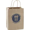 Take Home Bags | Take Home Bags<SmileMakers Custom Natural Kraft Paper Shopper Bags - Medium - Take Home Bags from