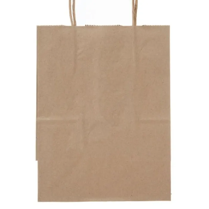 Take Home Bags | Take Home Bags<SmileMakers Custom Natural Kraft Paper Shopper Bags - Medium - Take Home Bags from