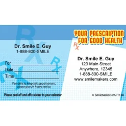 Appointment Cards<SmileMakers Custom Prescription 4 Health Appointment Cards - Appointment Cards from