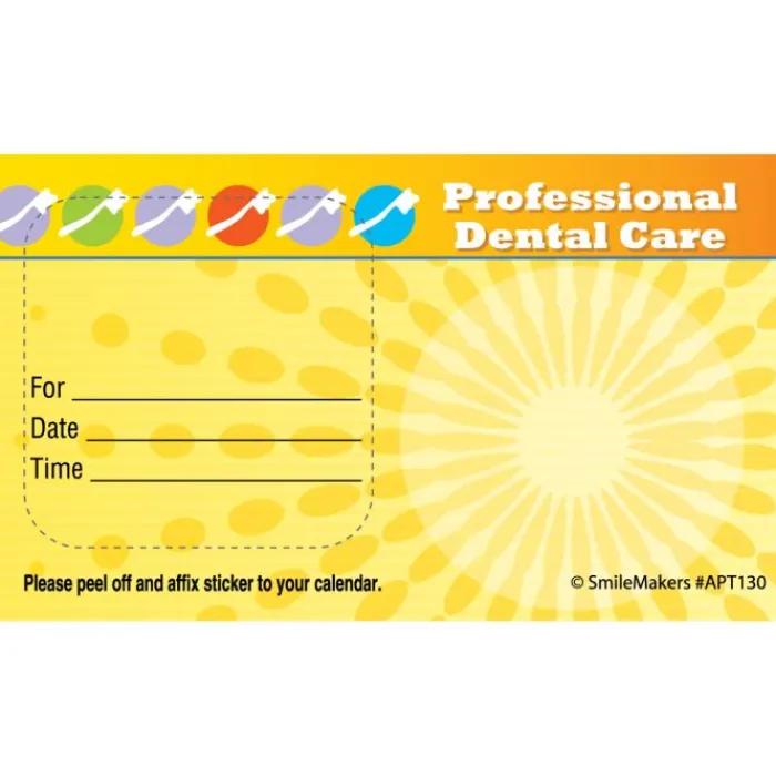 Appointment Cards<SmileMakers Custom Professional Care Appointment Cards - Appointment Cards from