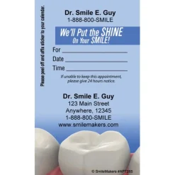 Appointment Cards<SmileMakers Custom Realistic Teeth Sticker Appointment Cards - Appointment Cards from