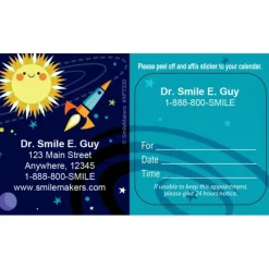 Appointment Cards<SmileMakers Custom Silly Space Appointment Cards - Appointment Cards from