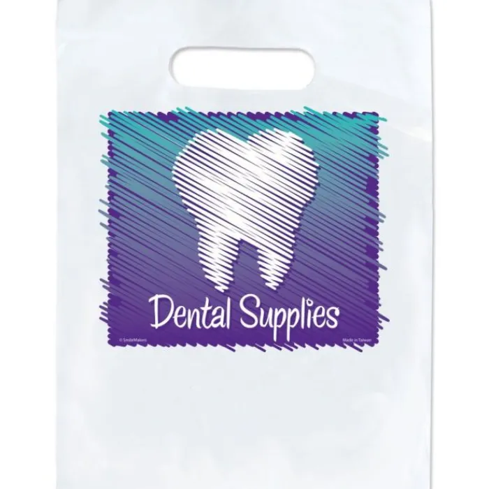 Take Home Bags | Take Home Bags<SmileMakers Custom Sketch Dental Supply Bags - Fast Delivery Bags from