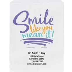 Take Home Bags | Take Home Bags<SmileMakers Custom Smile Like You Mean It Paper Bags - Take Home Bags from
