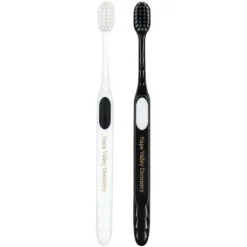 Toothbrushes | Dental Practice Essentials<SmileMakers Custom SmileCare™ Adult Black & White Toothbrushes - Toothbrushes from