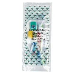 Ready-to-go Dental Kits | Dental Kits<SmileCare Custom ™ Adult Geo Tooth Preference Zippered Bag Dental Kits - Dental Kits From SmileMakers