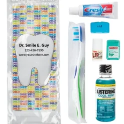 Dental Kits | Dental Practice Essentials<SmileMakers Custom SmileCare™ Adult Smile! Basic Colgate with Scope Zippered Bag Dental Kits - Dental Kits from