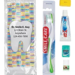 Ready-to-go Dental Kits | Medical Practice Essentials<SmileCare Custom ™ Adult Smile! Preference Zippered Bag Dental Kits - Dental Kits From SmileMakers