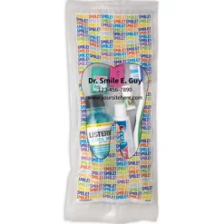 Dental Kits | Dental Practice Essentials<SmileMakers Custom SmileCare™ Adult Smile! Basic Colgate with Scope Zippered Bag Dental Kits - Dental Kits from