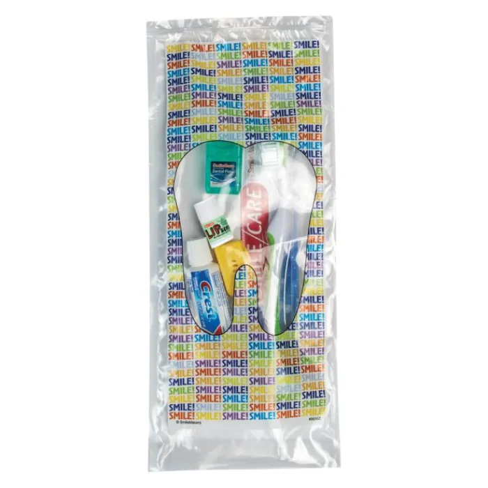 Ready-to-go Dental Kits | Medical Practice Essentials<SmileCare Custom ™ Adult Smile! Preference Zippered Bag Dental Kits - Dental Kits From SmileMakers