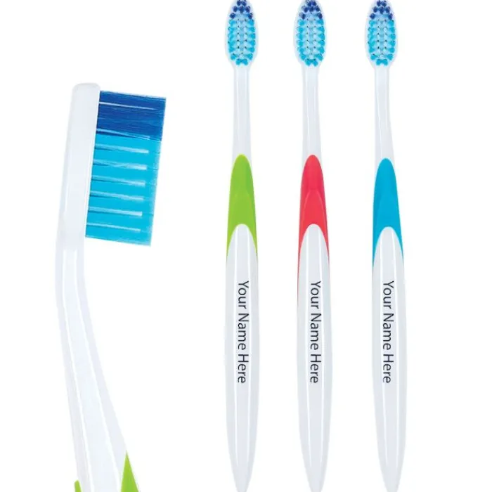 Toothbrushes | Dental Practice Essentials<SmileMakers Custom SmileCare™ Adult Strip Grip Toothbrushes