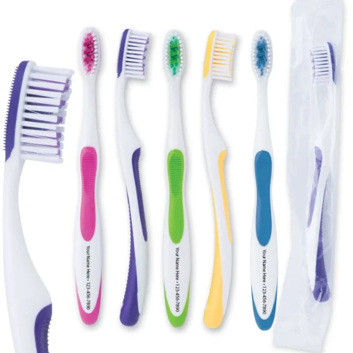 Toothbrushes | Dental Practice Essentials<SmileCare Custom ™ Adult Super Grip Toothbrushes - Case - Toothbrushes from SmileMakers