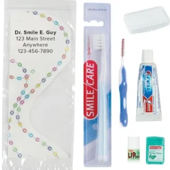 Dental Kits | Dental Practice Essentials<SmileMakers Custom SmileCare™ Orthodontic Premium Zippered Bag Dental Kits - Dental Kits From