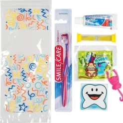 Dental Kits | Dental Practice Essentials<SmileMakers Custom SmileCare™ Youth Celebration Premium Zippered Bag Dental Kits - Dental Kits From