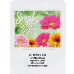 Take Home Bags | Take Home Bags<SmileMakers Custom Smiles Bloom Here Paper Bags - Take Home Bags from