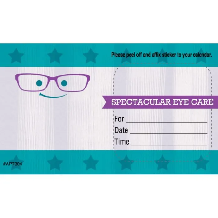 Appointment Cards<SmileMakers Custom Smiling Eye Glasses Appointment Cards - Appointment Cards from