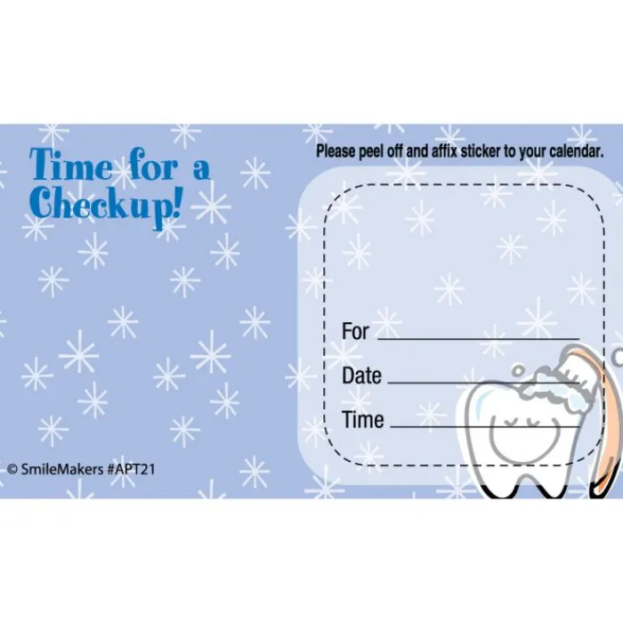 Appointment Cards<SmileMakers Custom Smiling Tooth Appointment Cards - Appointment Cards from