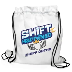 Take Home Bags | Take Home Bags<SmileMakers Custom Sublimation White Canvas Backpack - Tote Bag From