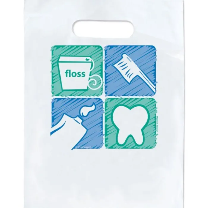 Take Home Bags | Take Home Bags<SmileMakers Custom Tooth, Brush, Floss, Paste Bags - Fast Delivery Bags from