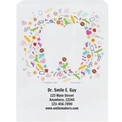Take Home Bags | Take Home Bags<SmileMakers Custom Tooth Stencil Paper Bags - Take Home Bags from