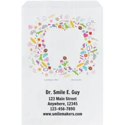 Take Home Bags | Take Home Bags<SmileMakers Custom Tooth Stencil Paper Bags - Take Home Bags from