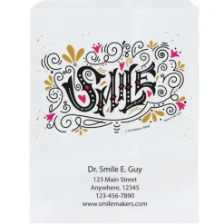 Take Home Bags | Take Home Bags<SmileMakers Custom Whimsical Smile Paper Bags - Take Home Bags from
