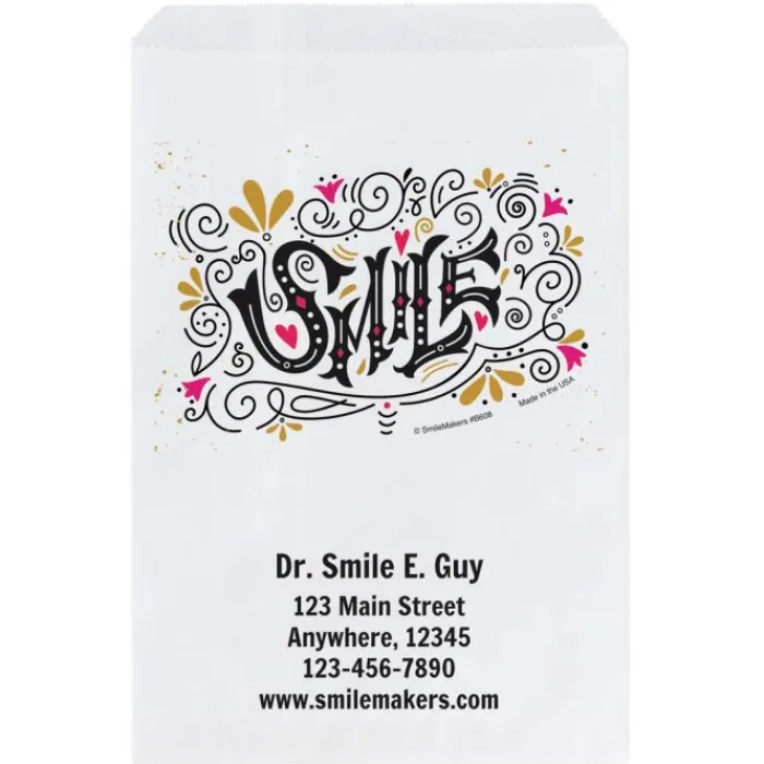 Take Home Bags | Take Home Bags<SmileMakers Custom Whimsical Smile Paper Bags - Take Home Bags from
