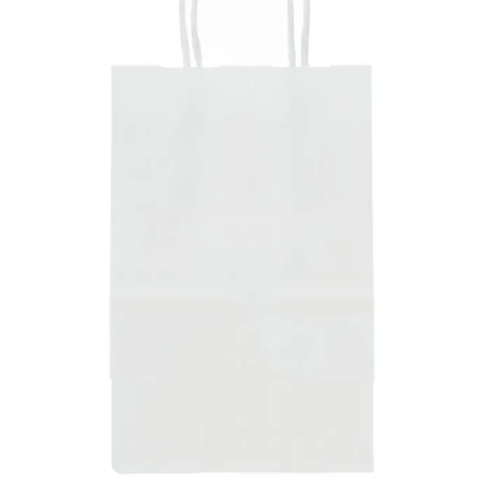 Take Home Bags | Take Home Bags<SmileMakers Custom White Paper Bags - Small