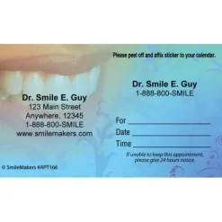 Appointment Cards<SmileMakers Custom White Smile Appointment Cards - Appointment Cards from