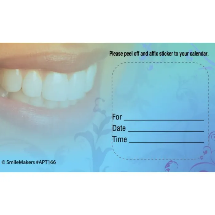 Appointment Cards<SmileMakers Custom White Smile Appointment Cards - Appointment Cards from