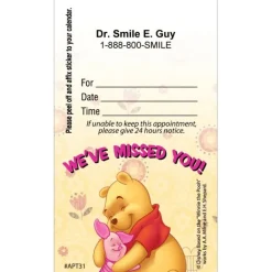 Appointment Cards<SmileMakers Custom Winnie The Pooh Hugs Appointment Cards - Appointment Cards from
