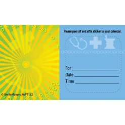 Appointment Cards<SmileMakers Custom Yellow Burst Medical Sign Appointment Cards - Appointment Cards from
