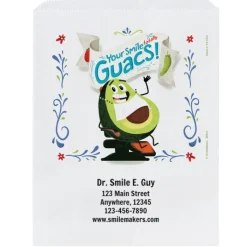 Take Home Bags | Take Home Bags<SmileMakers Custom Your Smile Guacs Paper Bags - Take Home Bags from