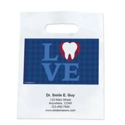 Take Home Bags | Take Home Bags<SmileMakers Custom Buffalo Check Dental Love Take Home Bags