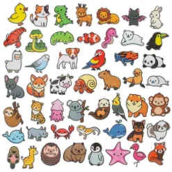 Toys | Stickers<SmileMakers Cute Kawaii Animal Vinyl Decals - Stickers from