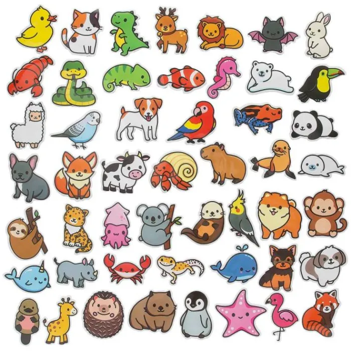 Toys | Stickers<SmileMakers Cute Kawaii Animal Vinyl Decals - Stickers from