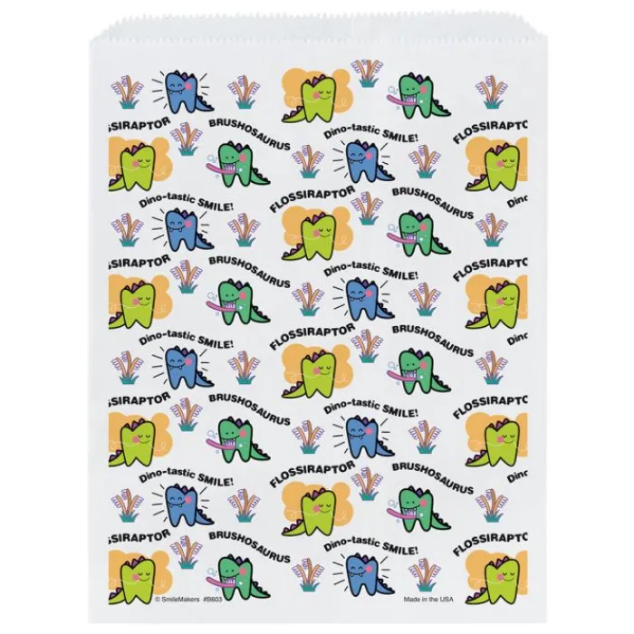 Take Home Bags | Take Home Bags<SmileMakers Dino Tooth Paper Bags - Take Home Bags from