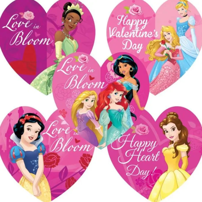 Valentine's Day | Disney Stickers<SmileMakers Disney Princess Shaped Valentine's Day Stickers - Stickers from