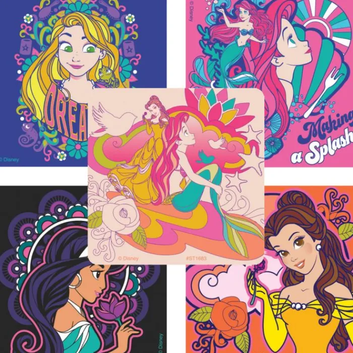 Disney Stickers | Character Stickers<SmileMakers Disney Princess Stained Glass Stickers - Stickers - from