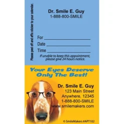 Appointment Cards<SmileMakers Dogs Eyes Sticker Appt Cards - Eye Care Appointment Cards from