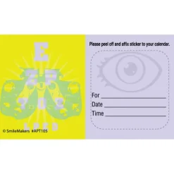 Appointment Cards<SmileMakers Faded Eye Sticker Appt Cards - Eye Care Appointment Cards from