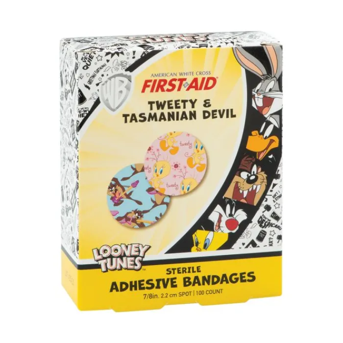 Bandages | Medical Practice Essentials<First Aid Taz & Tweety Spot Bandages - Case - Bandages from SmileMakers