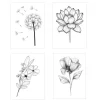 Toys | Toys & Prizes<SmileMakers Floral Line Art Temporary Tattoos - Temporary Tattoos from