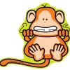 Wall Decals<SmileMakers Flossing Monkey Wall Decal - Office Decor from