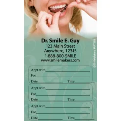Appointment Cards<SmileMakers Flossing Three Sticker Appointment Cards - Dental Appointment Cards from